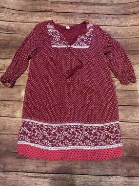 Women’s Old Navy Bohemian Pink Floral Shift Dress Medium